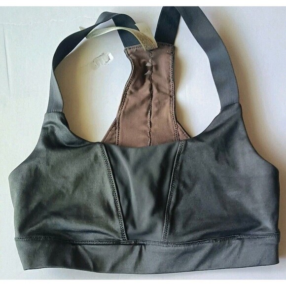 Free People FP Movement Sports Bra Size XS Gray Mesh Racerback Medium Support - Picture 5 of 5